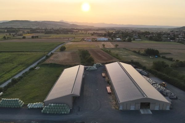 Exploitation agricole à Moissat - vue aérienne